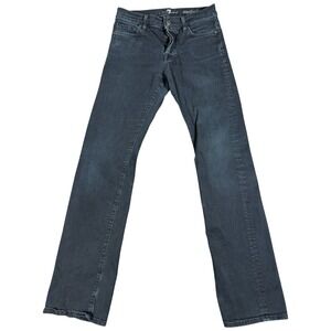 7 For All Mankind Standard Jeans‎ Women 28 Black Denim Straight Leg Made In USA